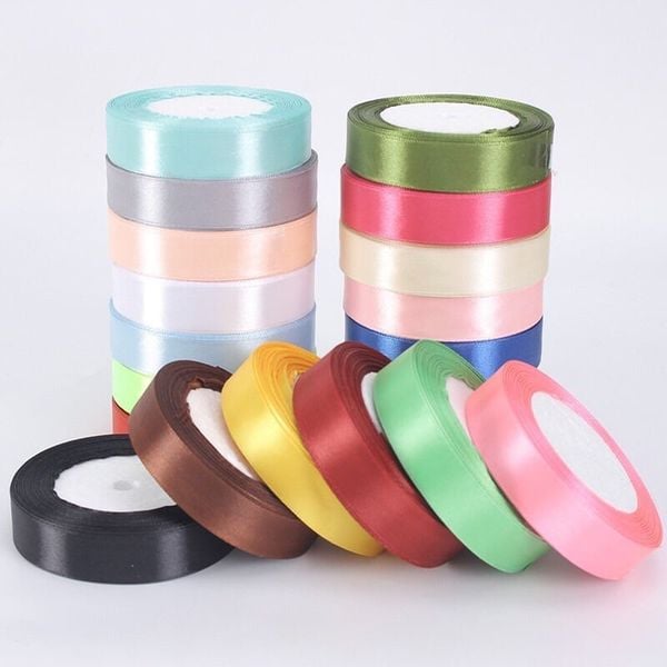 (Sỉ 1 cây) Ruy Băng Lụa , Nhiều Màu , Bản 2cm - Cuộn 22m