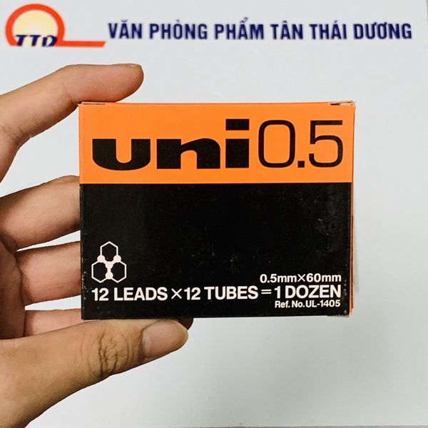 Ruột Chì Kim Uni 2B-0.5mm - Ngòi Chì Kim Uni Nhật Bản