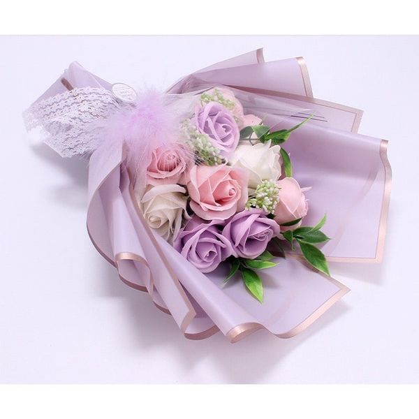 (20 tờ) Giấy gói hoa mika bóng mờ - viền đồng - không thấm nước- giấy gói hoa