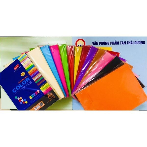 Bìa Màu A4, Giấy A4 Màu, Tập 100 Tờ
