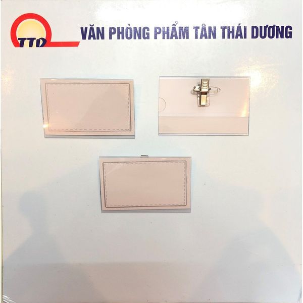 Thẻ Cài Tên, Thẻ Cài Ngực Sakura/ Kẹp Thẻ Hội Nghị - Kèm Kẹp Sắt và Kim Băng