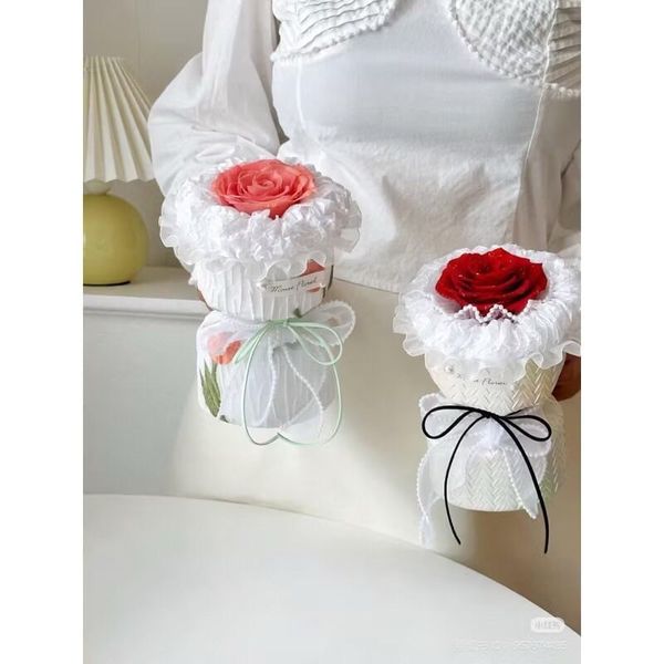 (Lẻ 1 Chiếc) Cốt bìa giấy mini gói hoa 1 bông - Cốt bìa định hình bó hoa - Giấy gói hoa mẫu mới