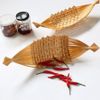 Thuyền tre decor trang trí đựng đồ ăn, hoa quả, trang trí đựng oản