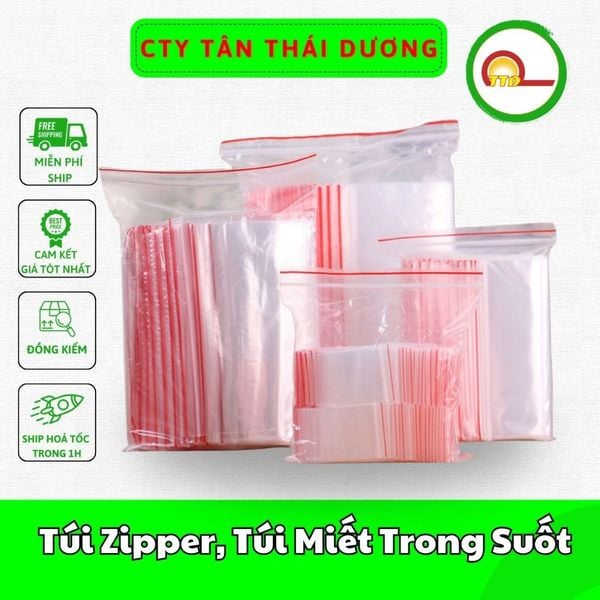 500G Túi Zipper, Túi Miết Trong Suốt Từ Số 00 - Số 12_Loại Dày Đẹp