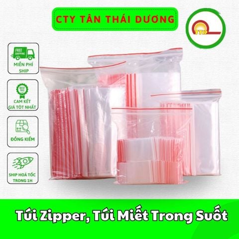 500G Túi Zipper, Túi Miết Trong Suốt Từ Số 00 - Số 12_Loại Dày Đẹp