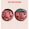 Mặt nạ Trung Thu - Mặt nạ Chí Phèo, Thị Nở - Mặt nạ bồi dân gian - Mặt nạ vẽ tay dân gian - Trang trí Trung Thu