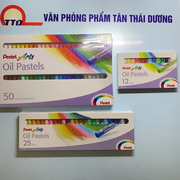 Sáp Dầu Pentel 50 Màu Chính Hãng - Hàng Cao Cấp - Loại Đẹp