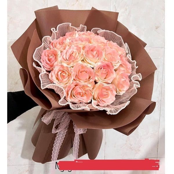 Giấy gói hoa - VOAN LƯỚI - VOAN SÓNG , VIỀN NGỌC TRAI  gói hoa -  28cm*2m