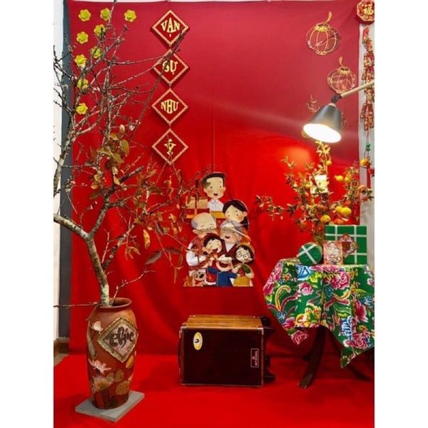 Vải chăn con công decor trang trí phong cách vintage, decor Tết, trải bàn (Khổ 1,6m x 83cm)