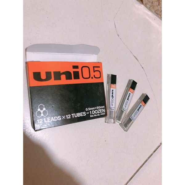 Ruột Chì Kim Uni 2B-0.5mm - Ngòi Chì Kim Uni Nhật Bản