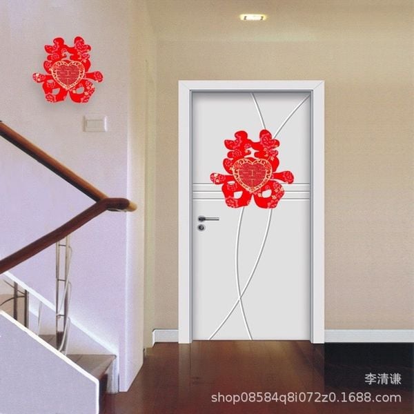 Chữ hỷ 3D ánh kim - trang trí phòng cưới ,xe hoa , đám cưới