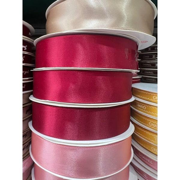Cuộn 45met - Ruy băng lụa bản 2,5cm -loại đẹp