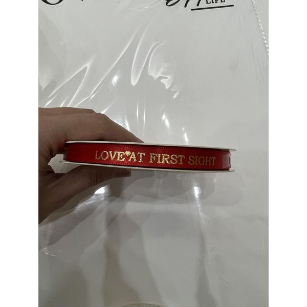 (1Cm 45Met ) Ruy băng lụa , in nổi chữ LOVE - Loại Đẹp