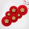 Set 6 quạt giấy - Decor trang trí nhà cửa - Trang trí Tết
