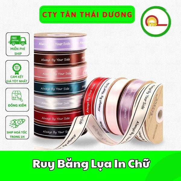 Ruy Băng Lụa In Chữ 2,5Cm Đẹp