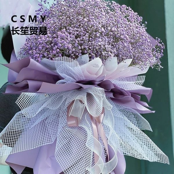 Cuộn lưới ô vuông - lưới gói hoa - giấy gói hoa lưới ô vuông 50Cm*4,5M