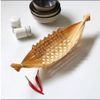 Thuyền tre decor trang trí đựng đồ ăn, hoa quả, trang trí đựng oản