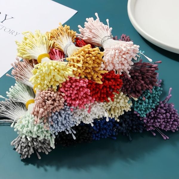 Bó 320 Nhuỵ Hoa Giả Làm Hoa Handmade, Trang Trí Tiệc Cưới, Trang Trí Nhà Cửa