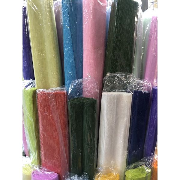 Cuộn Giấy Nhún Làm Hoa Đủ Màu - Giá Rẻ-khổ 50cm*2,5met