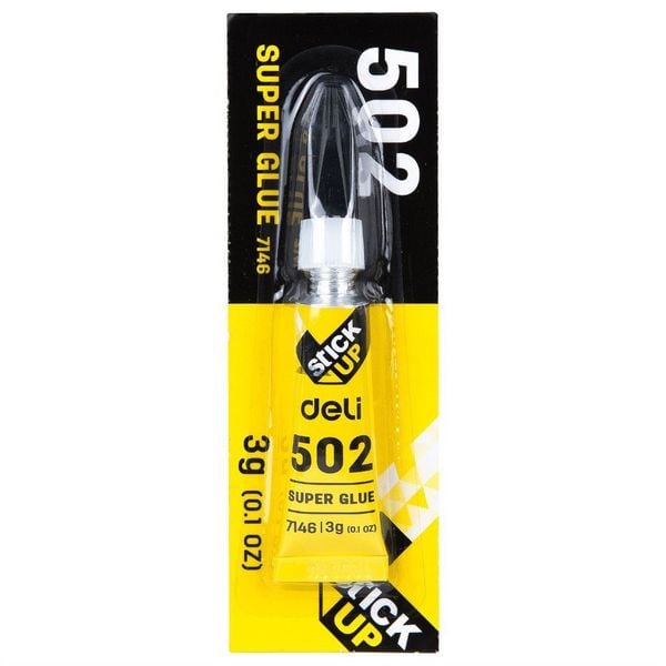 Keo Dán 502 Deli Đa Năng Dán Giày Dép, Dán Túi Xách, Dán Gốm Sứ Siêu Chắc (3g)