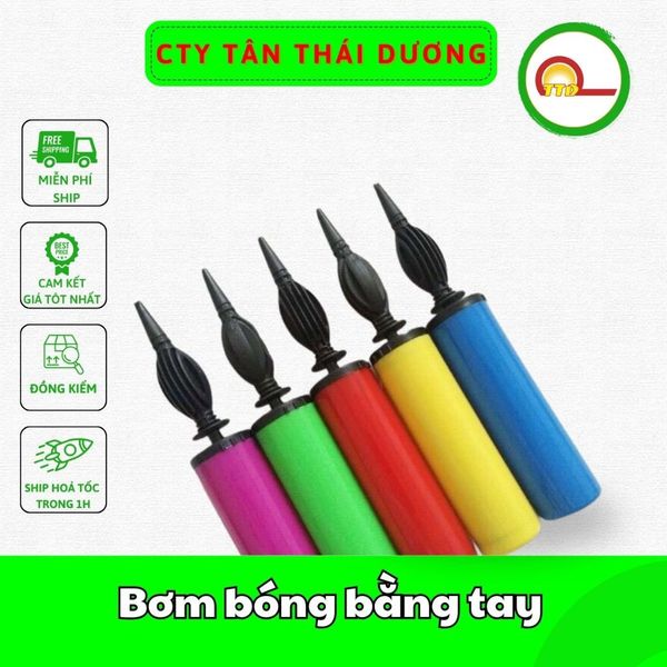 Bơm bóng bằng tay - rẻ - bền- tiện lợi - an toàn