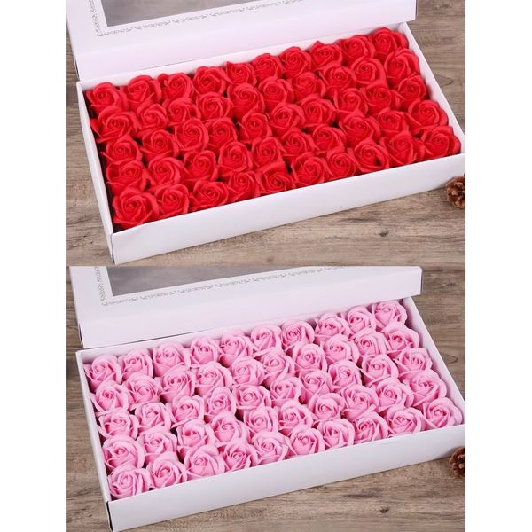 Hộp 50 bông hoa sáp 3 lớp - Hoa sáp thơm Hàn Quốc - Làm bó hoa cực đẹp