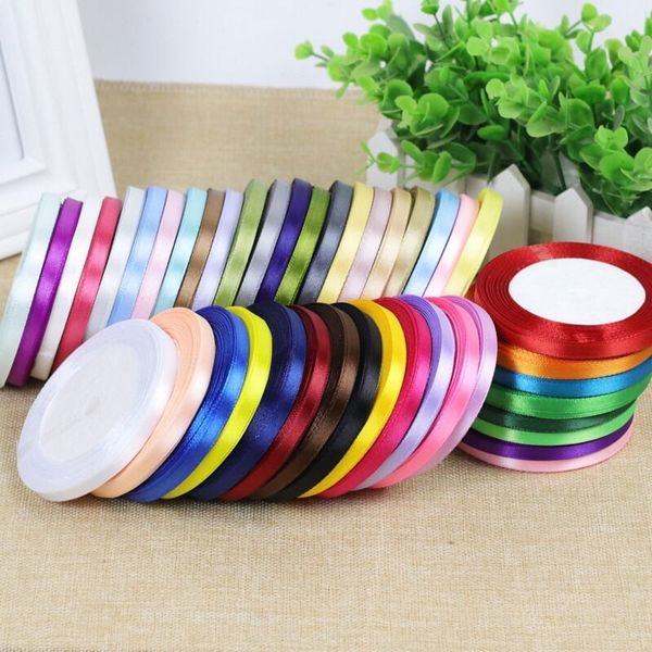 Sỉ 1 cây/10 Cuộn Ruy Băng lụa 1cm nhiều màu - cuộn 22m