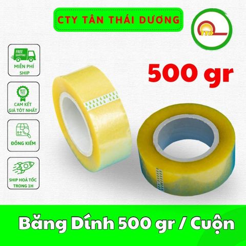Băng dính 500 gr / cuộn_dán thùng_đóng gói hàng hóa