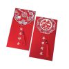 Set 2 chiếc Lì Xì đỏ mừng đám cưới, mừng năm mới - Lì Xì đỏ kèm tua rua giấy nhũ cao cấp và sang trọng