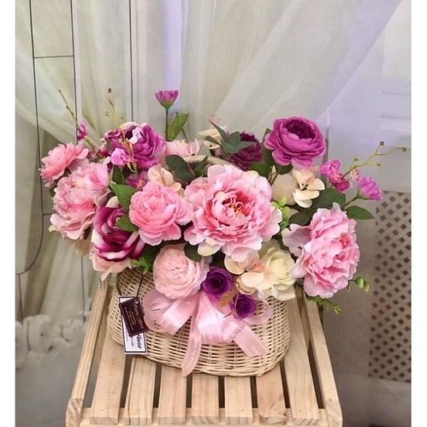 Giỏ mây - Làn mây cắm hoa - Lẵng mây cắm hoa - Decor trang trí