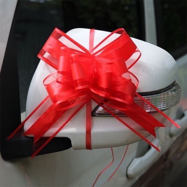(Tập 10 chiếc) NƠ RÚT  VIỀN VOAN trang trí lẵng hoa- trang trí giỏ quà tết, trang trí xe cưới . nhiều màu sắc cực đẹp