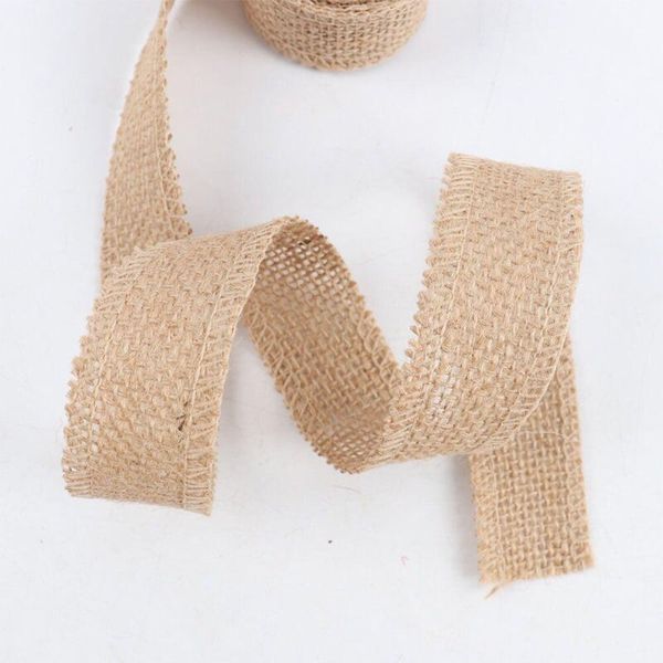 Ruy băng vải bao bố - Làm đồ handmade, thắt nơ hộp quà - Decor trang trí kiểu Vintage - 4cm x 5 mét