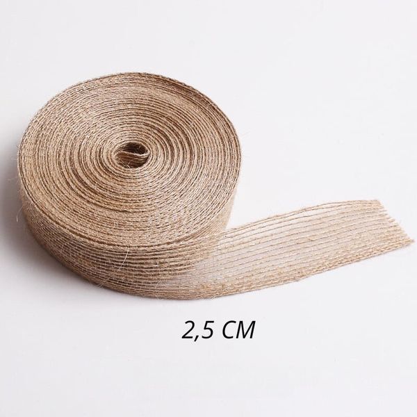 Ruy băng sợi đay, làm đồ handmade - Thắt nơ kiểu Vintage - Dài 10 Mét