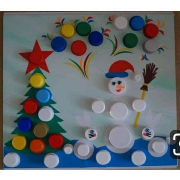 100 nút chai nhựa màu sắc - làm đồ handmade- giáo cụ học tập