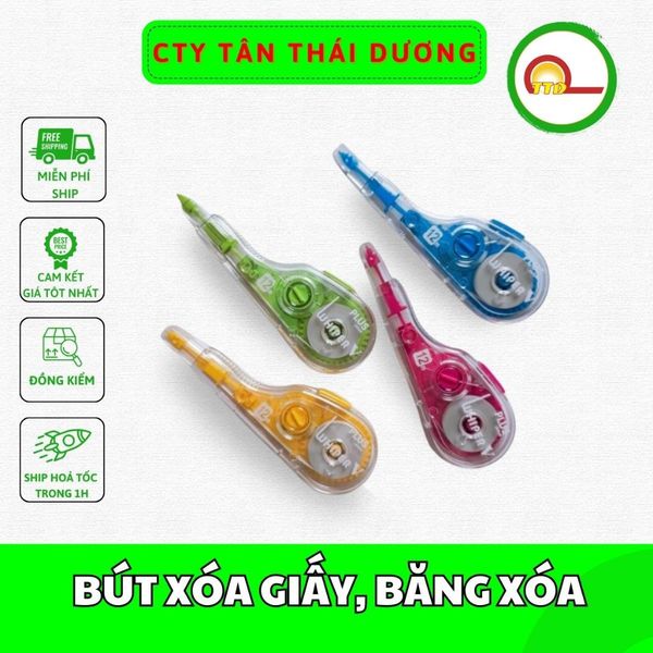 BÚT XÓA GIẤY, BĂNG XÓA, PHỦ BĂNG PLUS - 2 KÍCH CỠ