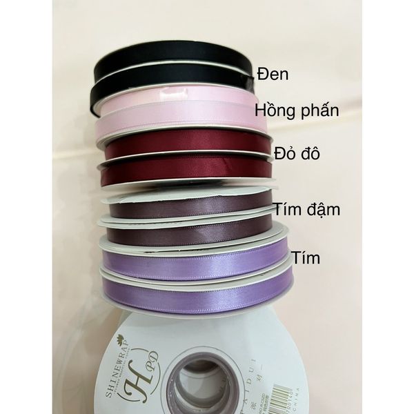 Ruy băng lụa 1cm*45met - loại đẹp - đủ màu