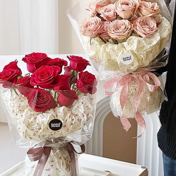 GIẤY NẾN họa tiết - GIẤY NHĂN hoạ tiết . Gói hoa, bọc quà. Kiểu Hàn Quốc cực đẹp