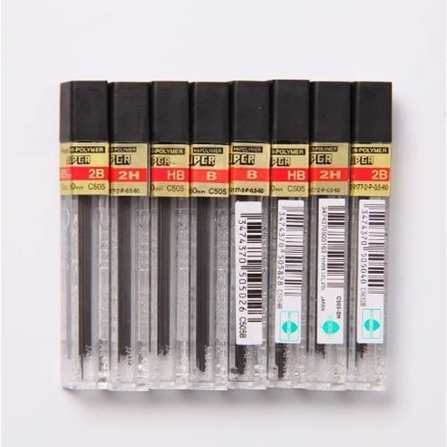 Ruột Chì Kim Pentel Hi-Polymer Super 2B Ngòi 0.5mm