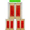 Cặp liễn mành thư pháp - Câu đối gấm, Mành thư pháp trang trí Tết - Decor dân gian ngày Tết