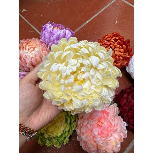Đầu bông hoa cúc đại đoá giả đường kính 12cm