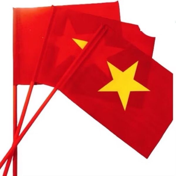 (Lẻ 1 Chiếc) Cờ Đỏ Sao Vàng - Cờ vẫy cầm tay, Cờ khai giảng, văn nghệ - Cờ cồ vũ - Loại Đẹp