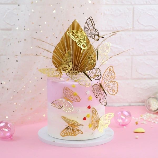 Set 12 con bươm bướm 3D dán tường, decor chụp ảnh, trang trí nhà cửa, trang trí bó hoa siêu đẹp