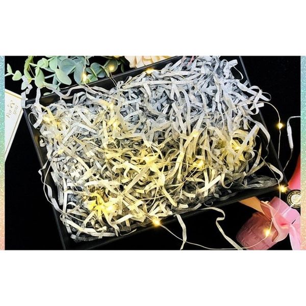 1kg  Giấy Rơm Nhũ Kim Tuyến Lấp Lánh Trang Trí Hộp Quà Sang Trọng