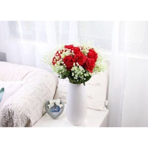 (LOẠI 1- NHIỀU NHÁNH) 1 Cụm hoa baby giả , hoa nhựa , hoa nhí , cỏ điểm . trang trí bó hoa tươi , hoa sáp