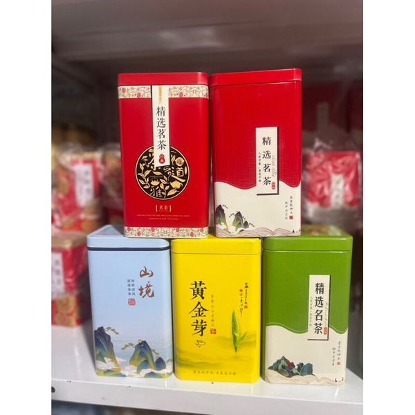 Hộp Đựng Trà Bằng Thiếc - Đựng 200g Chè - Loại Đẹp