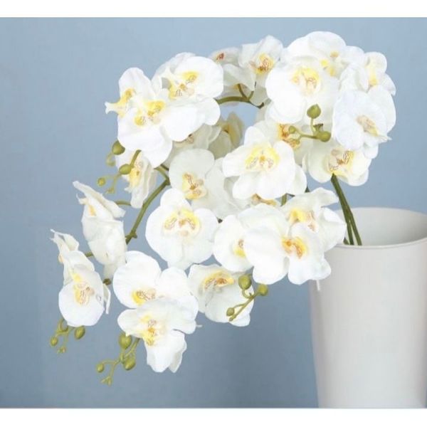 Cành hoa lan hồ điệp cao su 7 bông cao cấp - decor trang trí nhà cửa cực đẹp và sang trọng