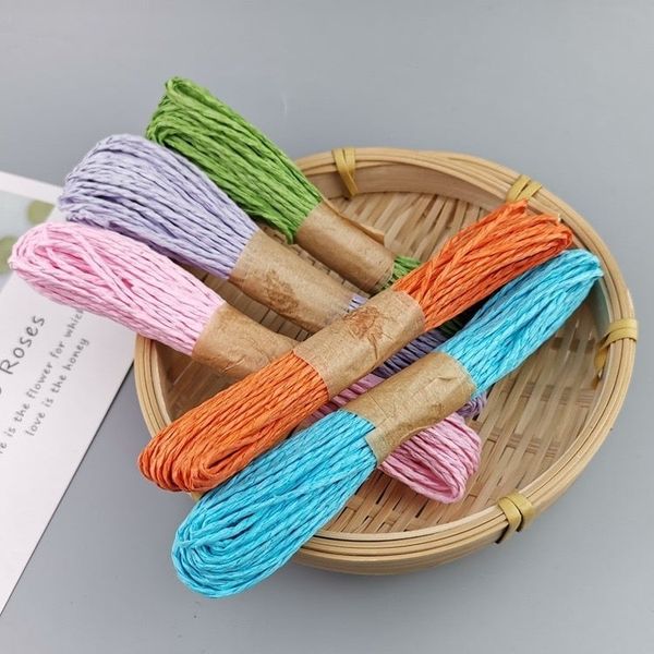 Dây thừng cói giấy kim tuyến đủ màu trang trí hộp quà, bó hoa, làm đồ handmade
