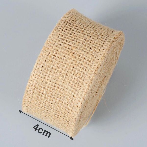Ruy băng vải bao bố - Làm đồ handmade, thắt nơ hộp quà - Decor trang trí kiểu Vintage - 4cm x 5 mét