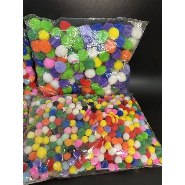 Túi 1000 hạt pompom bằng bông , trang trí , dụng cụ học tập