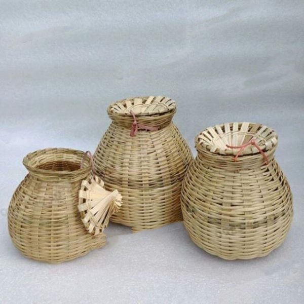 Giỏ tre - Giỏ cua, giỏ cá decor trang trí, làm giỏ cắm hoa cực đẹp
